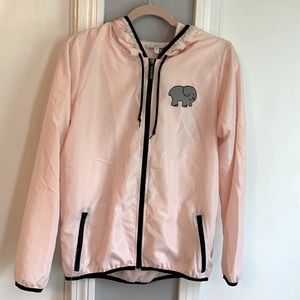 Ivory Ella blush pink windbreaker with hood!  Women’s Small